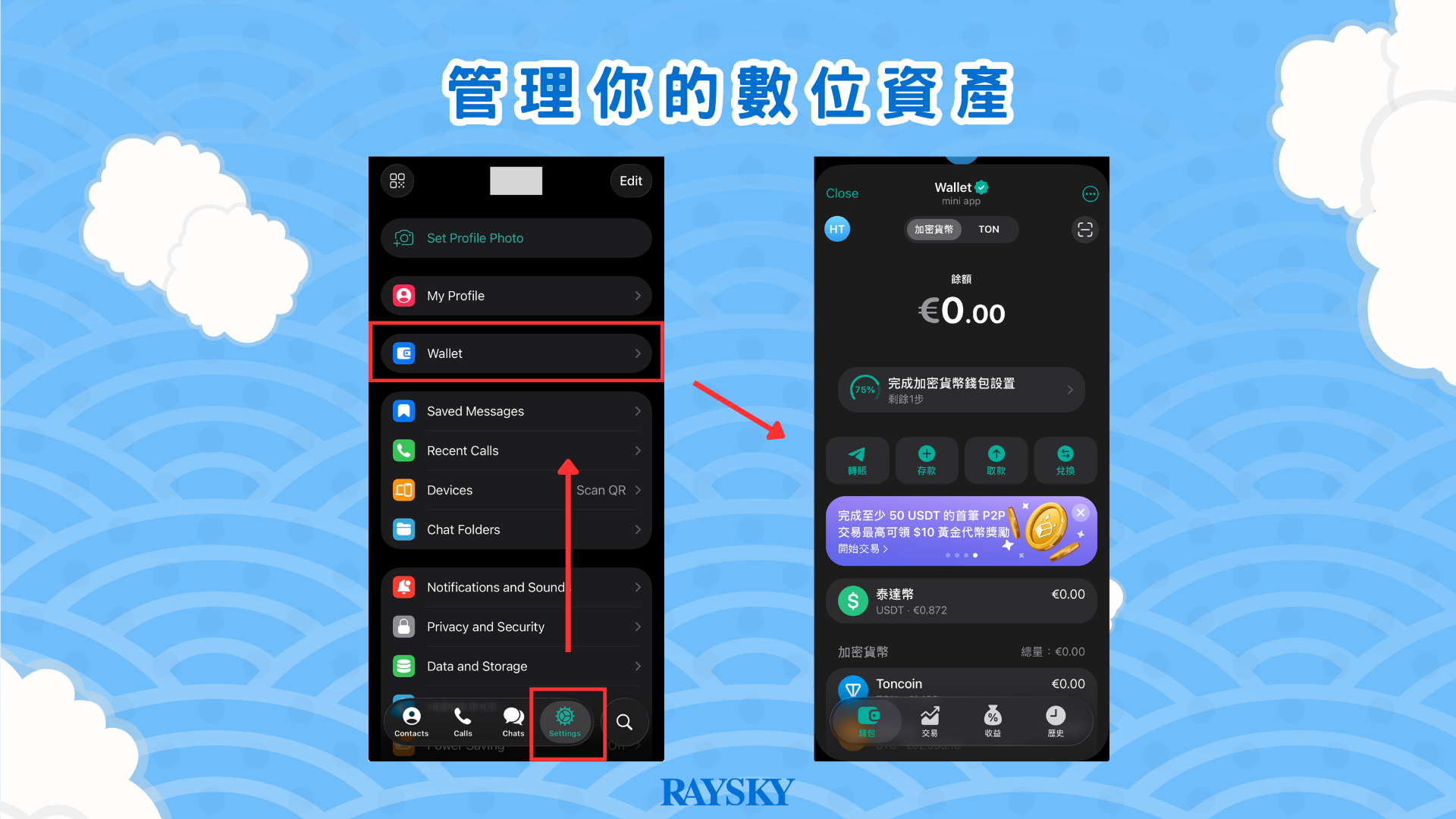 管理 Telegram 數位資產
