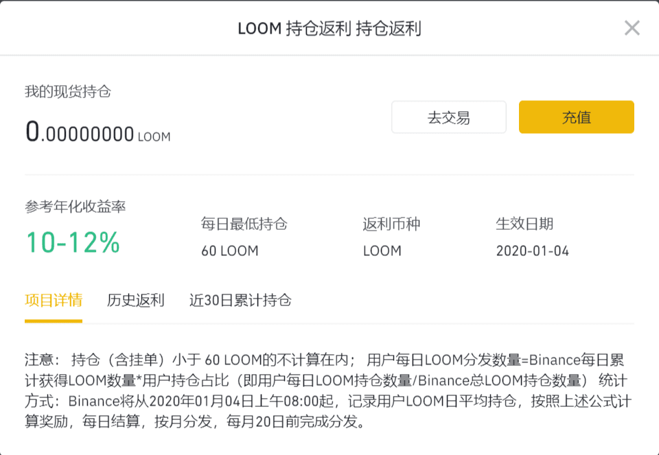LOOM:年化報酬 10~12%