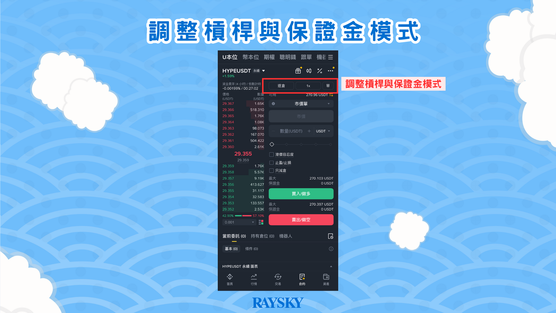 調整槓桿與保證金模式