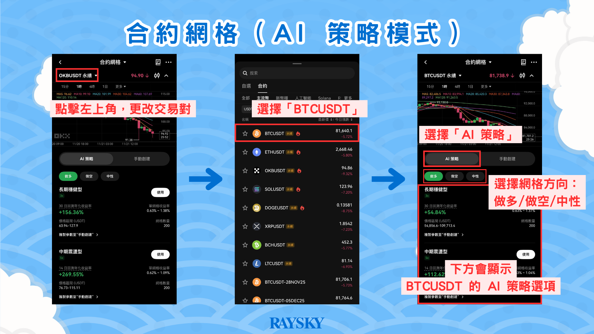 合約網格 - 選擇交易對
