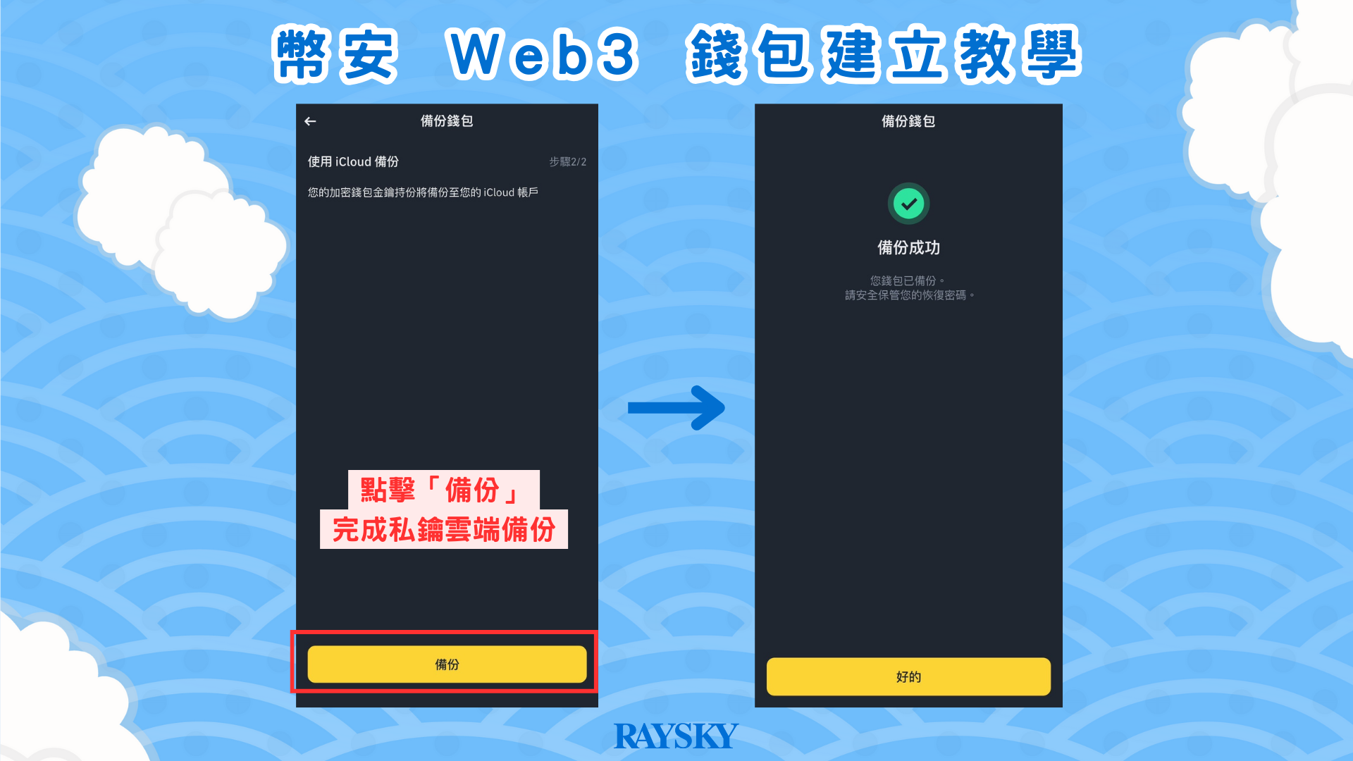 幣安 Web3 錢包建立步驟三：建立錢包並完成私鑰備份
