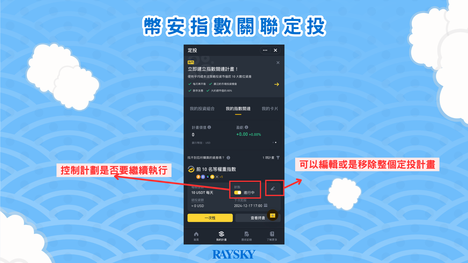 編輯或移除指數關聯定投