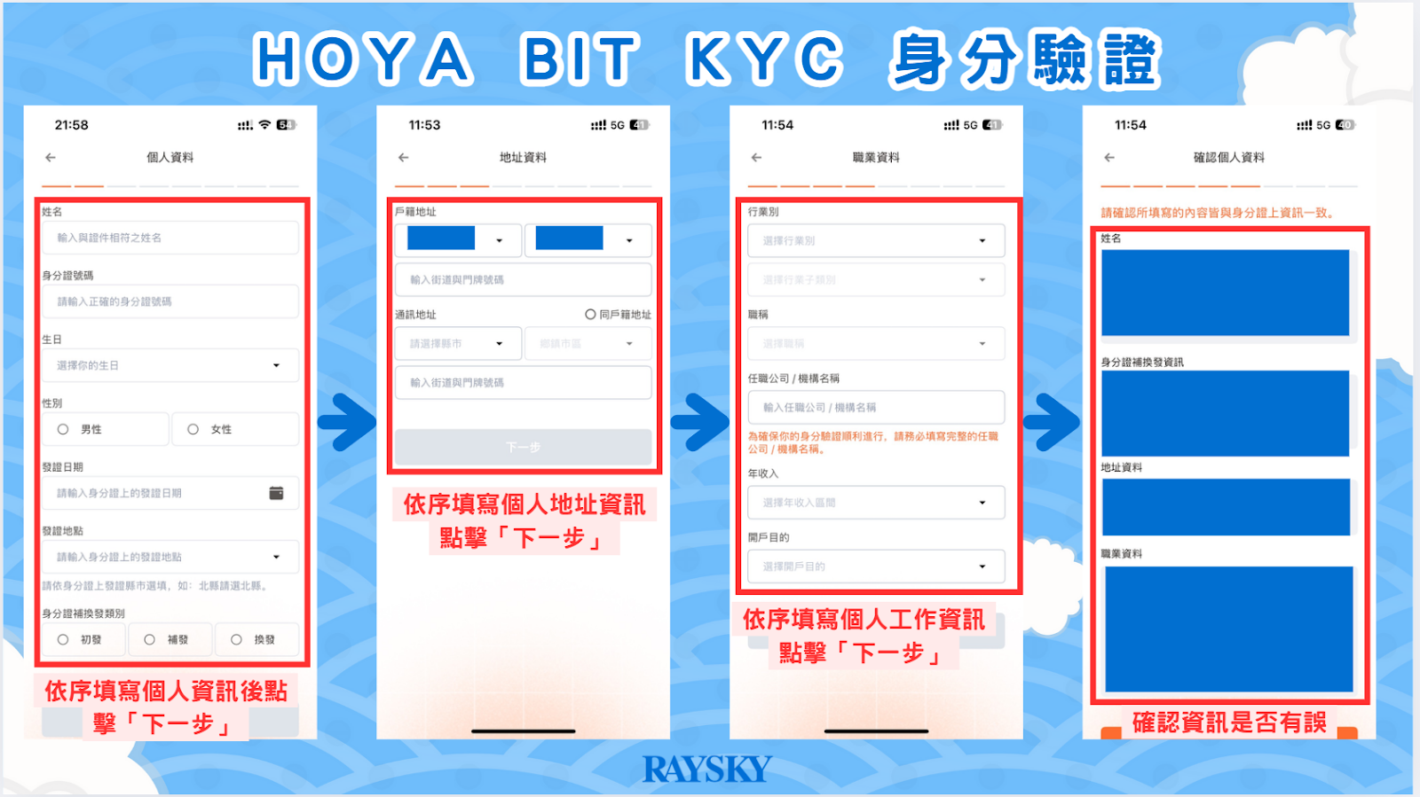 輸入地址與相關資料