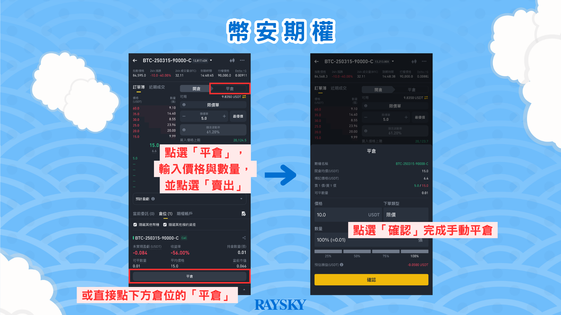 手動平倉