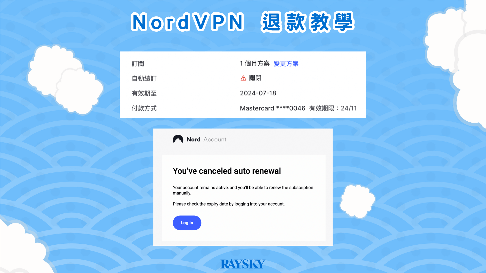 取消自動續訂之後，你原本訂閱頁面中的自動續訂就會顯示「關閉」