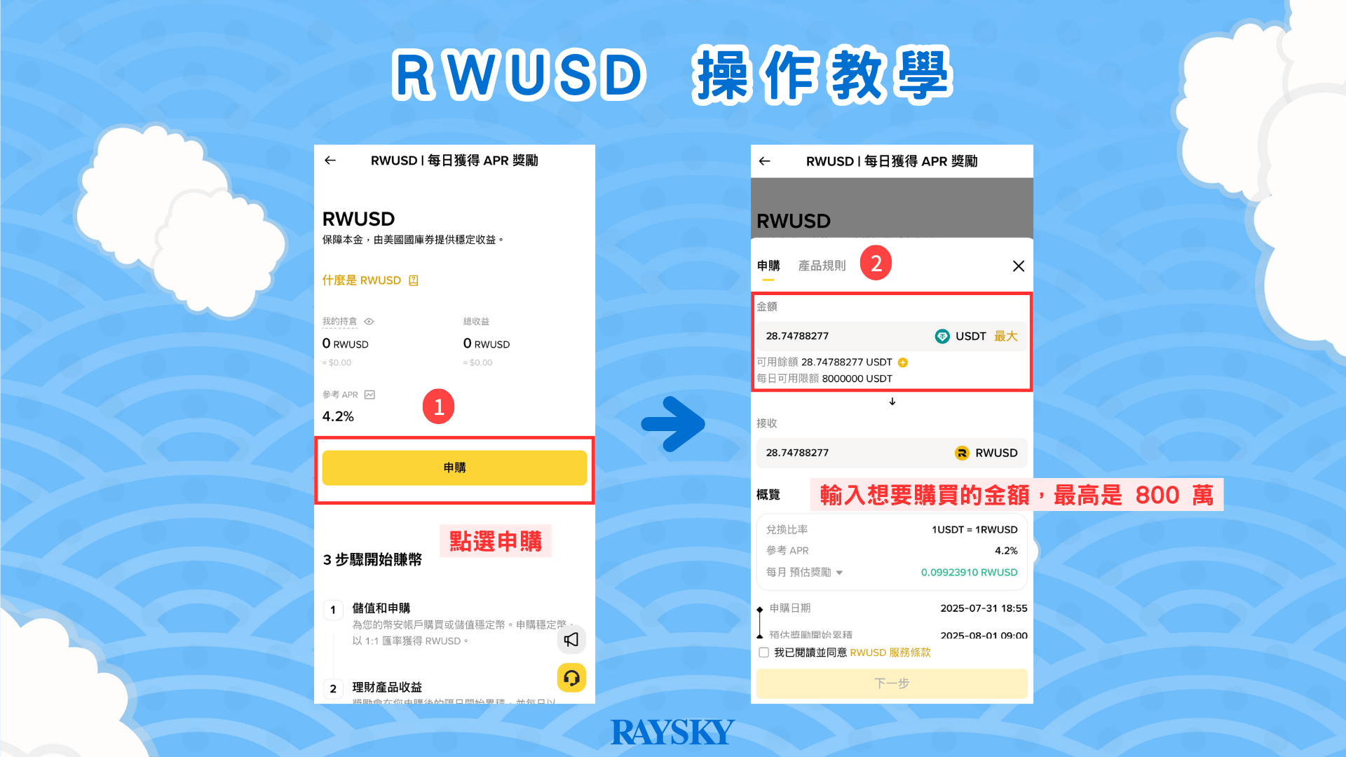 入金/購買 RWUSD
