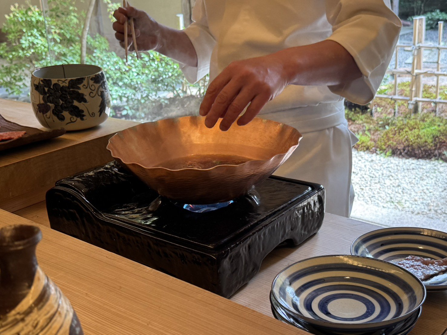主廚現場涮牛肉根本開秀