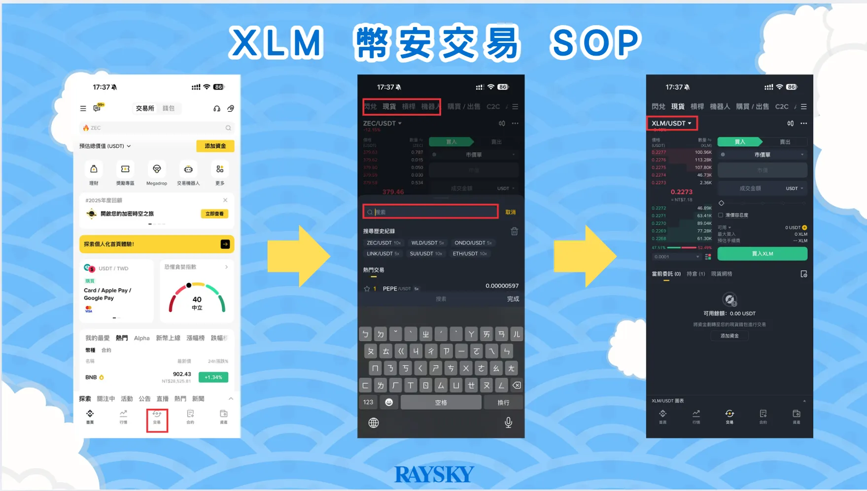 XLM 幣幣安交易 SOP