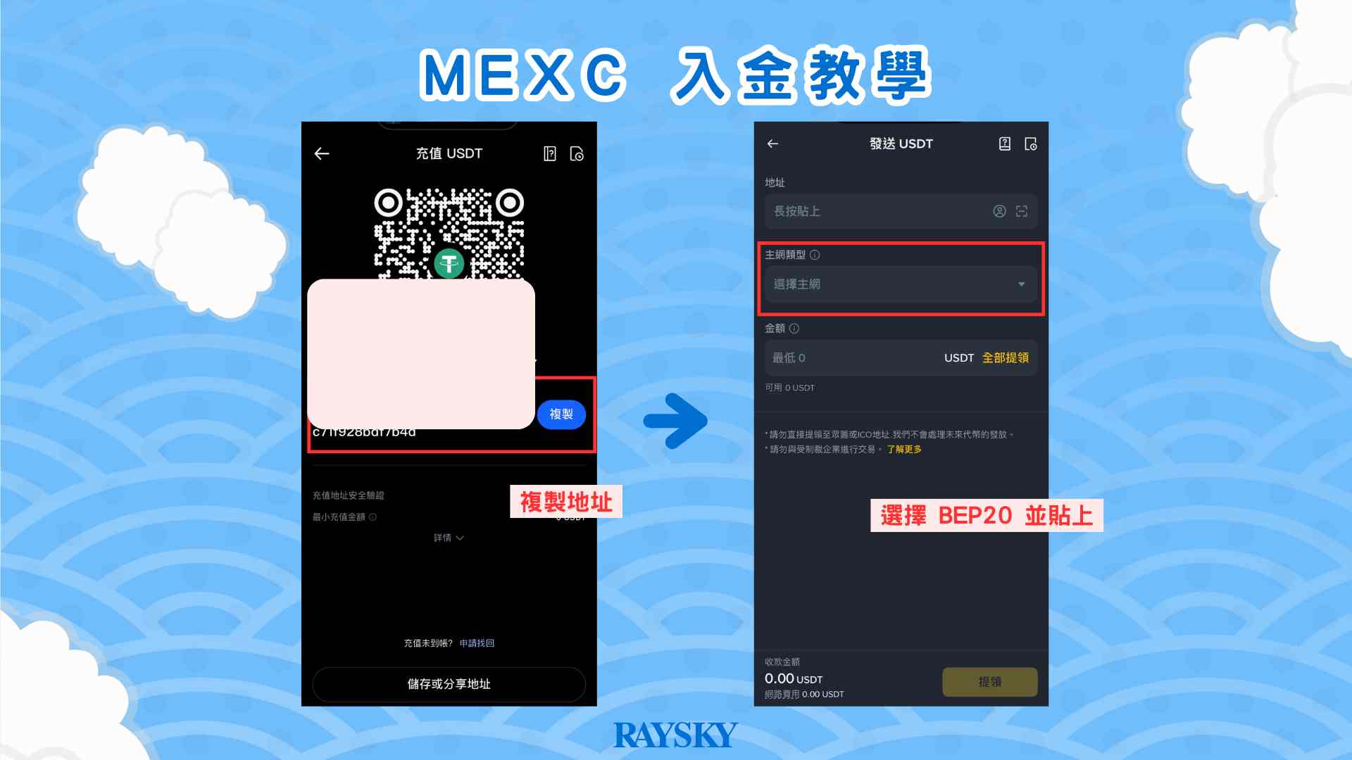 步驟二：複製充值入金地址