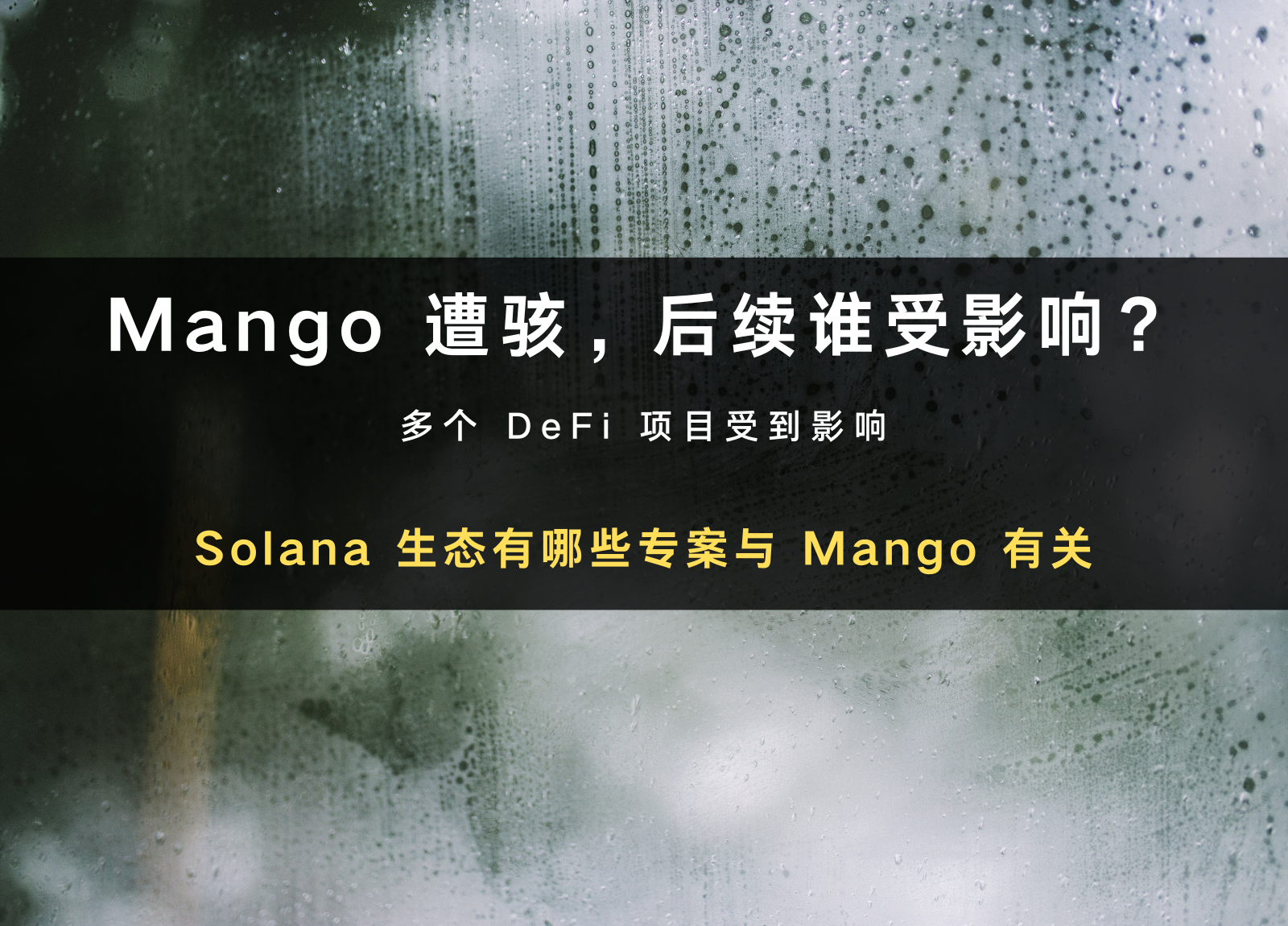 Mango 遭骇客攻击后，Solana 生态中有哪些专案受到影响？