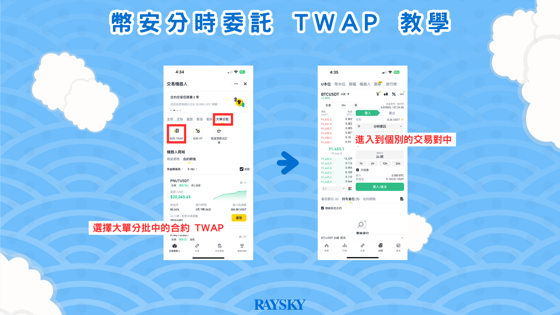 點選「大單分批」中的「合約 TWAP」
