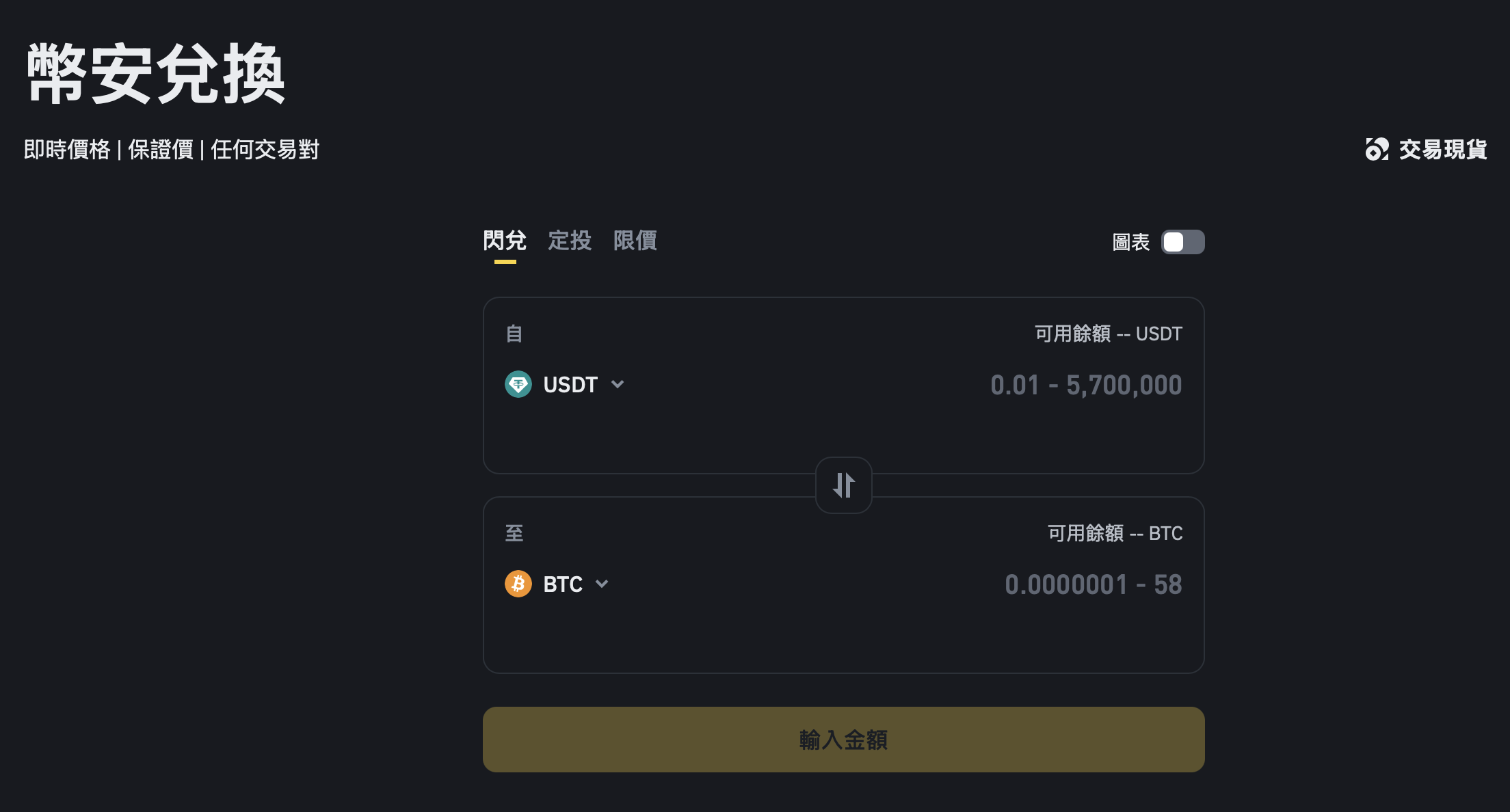 幣安閃兌是幣安交易所提供的一種快速換虛擬貨幣的功能