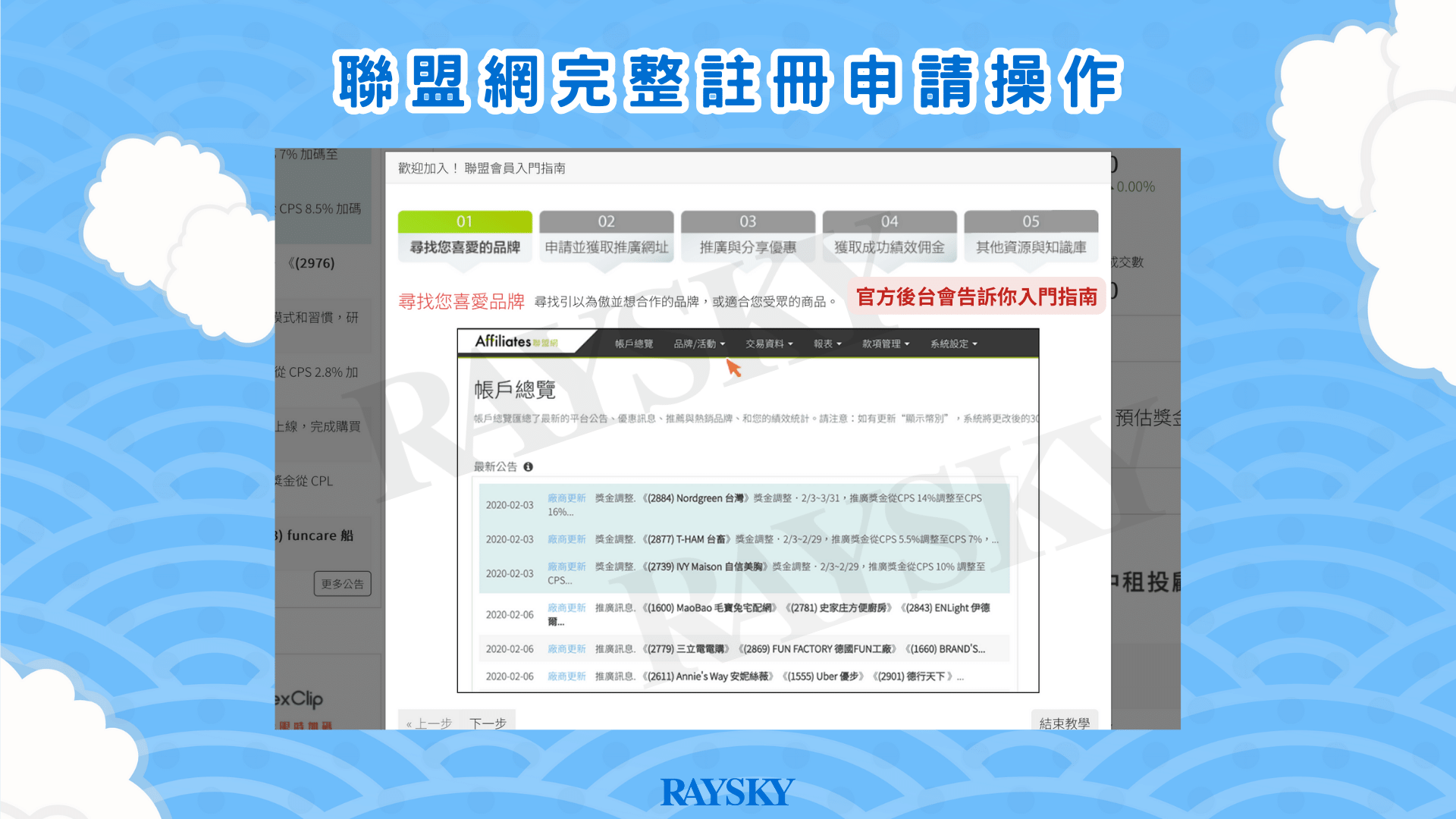 聯盟網提供給你的教學指引